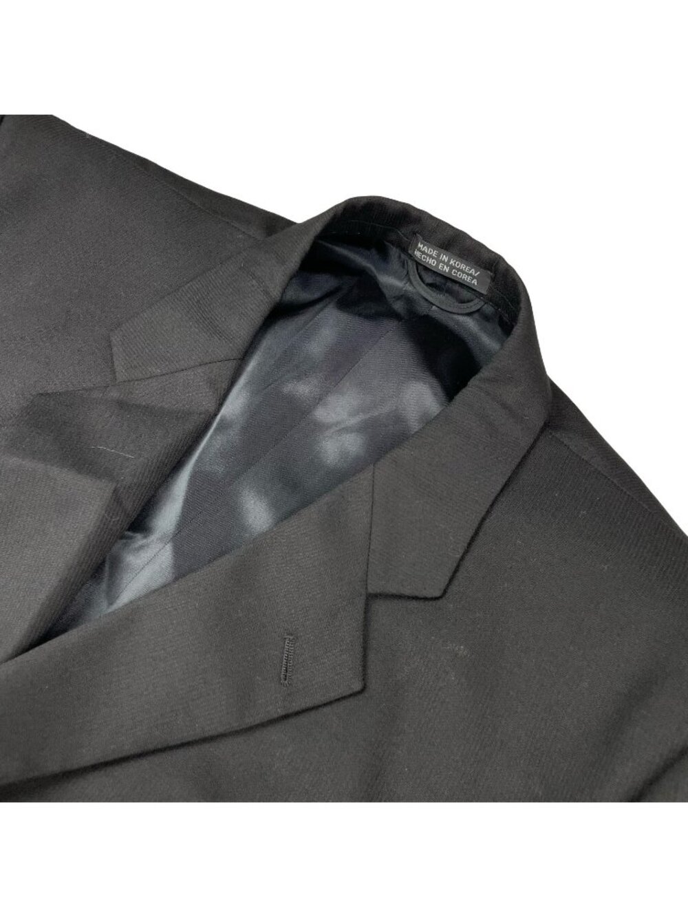 Stafford Men's 100% Wool 3-Button Jacket Blazer Black • 46L